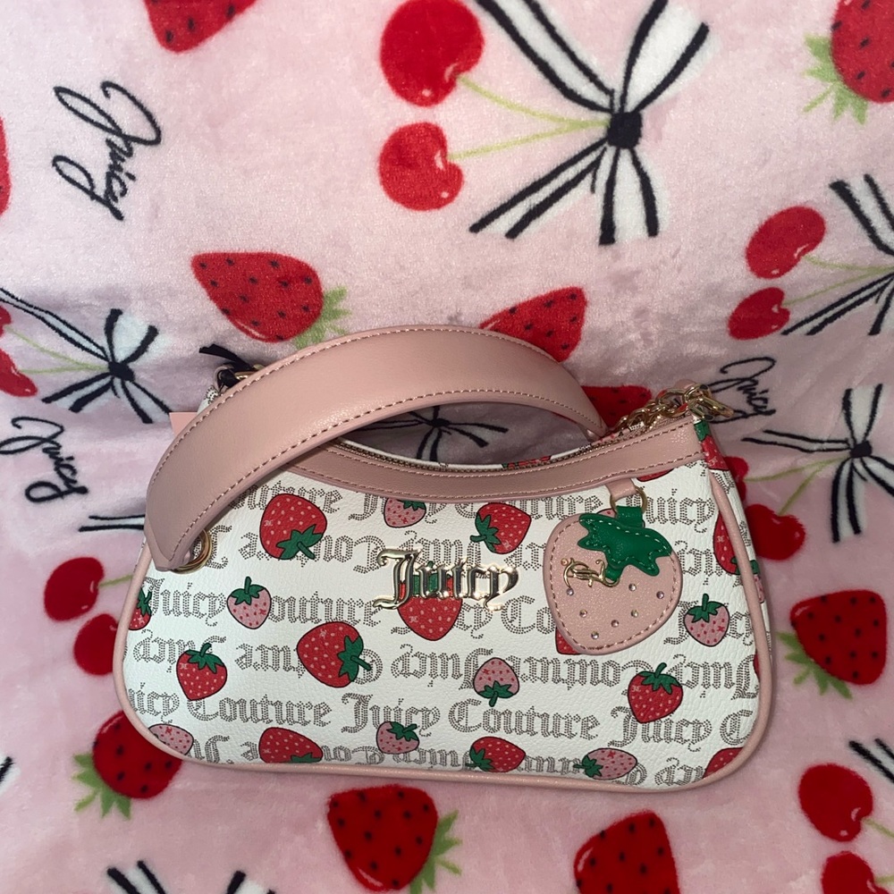 🍓🍓NWT🍓🍓Juicy Couture Pink and White Women's Bag